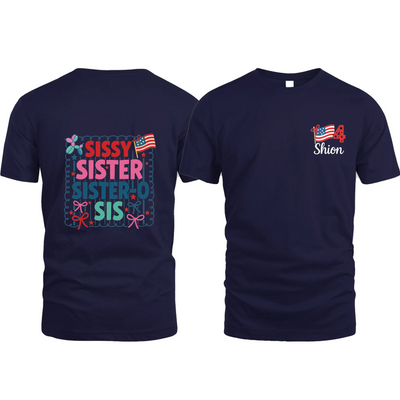 4Th Of July Sissy Shirt, Fourth Of July Kids Shirt, Summer Girl Shirt, 4Th Of July Shirt, Kids 4Th Of July Shirt, Little Sister Shirt, Usa Flag Shirt