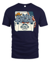Russian Blue Patriotic 4Th Of July Funny Beer Cat Cooler