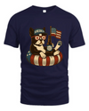 Boston Terrier Patriotic Dog Shirt Funny 4Th Of July Floatie Design For Summer Beer Shirt, America Pool Party Shirt, Usa Flag Dog