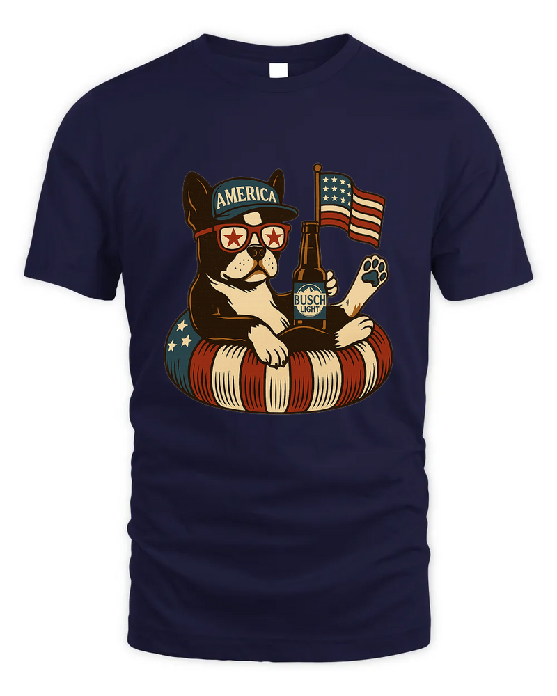 Boston Terrier Patriotic Dog Shirt Funny 4Th Of July Floatie Design For Summer Beer Shirt, America Pool Party Shirt, Usa Flag Dog