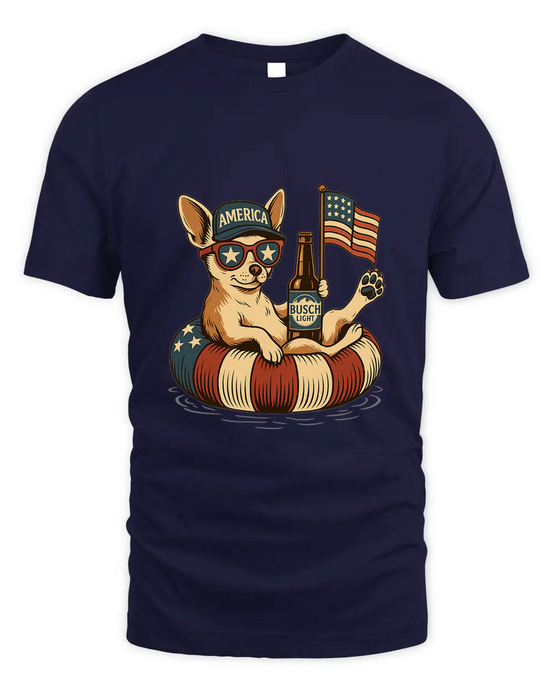 Chihuahua  Patriotic Dog Shirt Funny 4Th Of July Floatie Design For Summer Beer Shirt, America Pool Party Shirt, Usa Flag Dog
