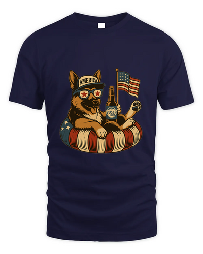 German Shepherd Dog Patriotic Dog Shirt Funny 4Th Of July Floatie Design For Summer Beer Shirt, America Pool Party Shirt, Usa Flag Dog