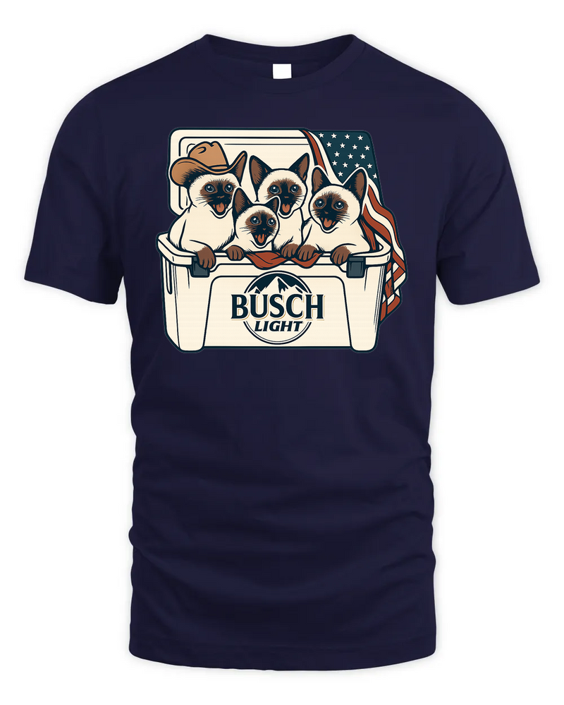 Siamese Patriotic 4Th Of July Funny Beer Cat Cooler