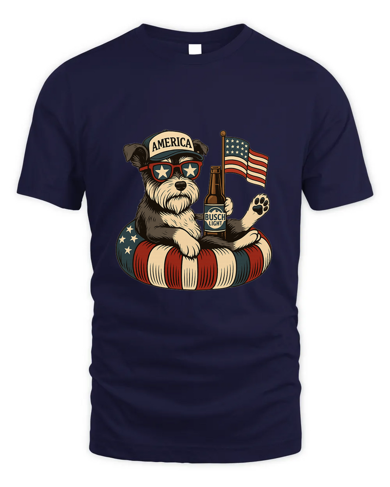 Miniature Schnauzer Patriotic Dog Shirt Funny 4Th Of July Floatie Design For Summer Beer Shirt, America Pool Party Shirt, Usa Flag Dog