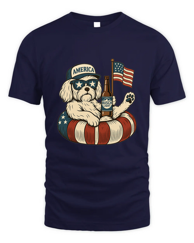 Shih Tzu Patriotic Dog Shirt Funny 4Th Of July Floatie Design For Summer Beer Shirt, America Pool Party Shirt, Usa Flag Dog