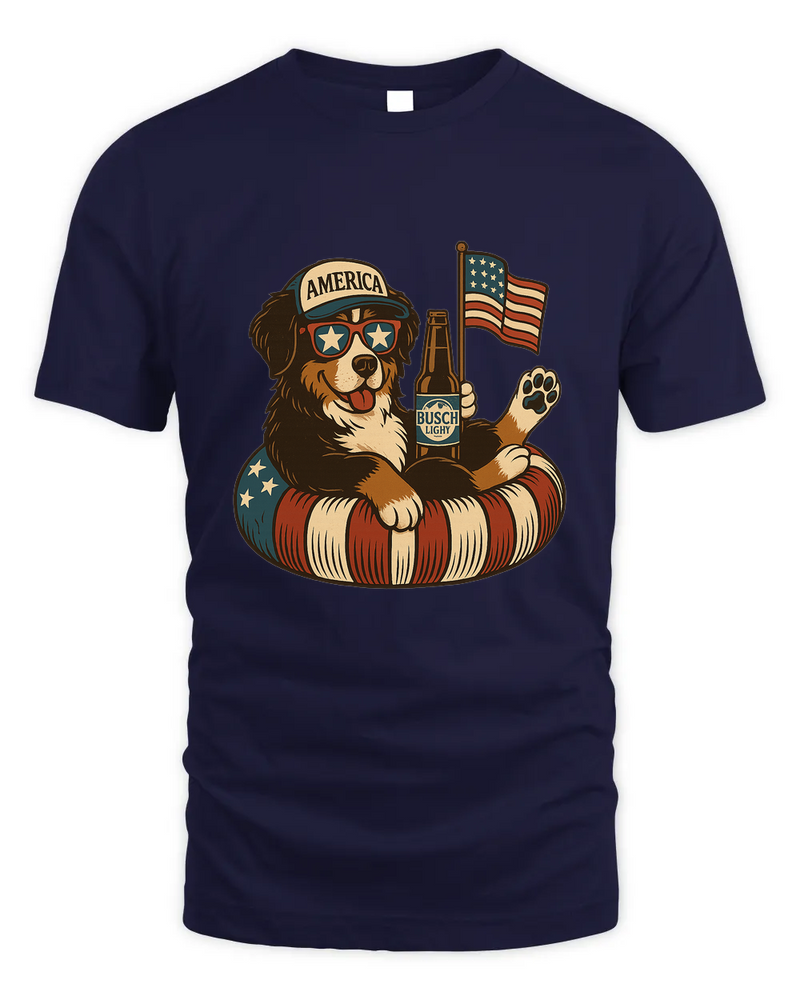 Bernese Mountain Dog Patriotic Dog Shirt Funny 4Th Of July Floatie Design For Summer Beer Shirt, America Pool Party Shirt, Usa Flag Dog