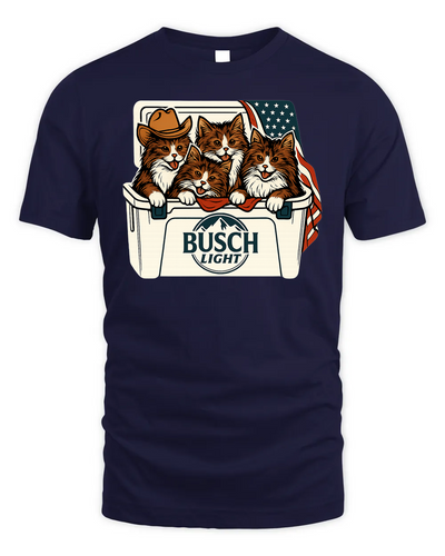 Norwegian Forest Cat Patriotic 4Th Of July Funny Beer Cat Cooler