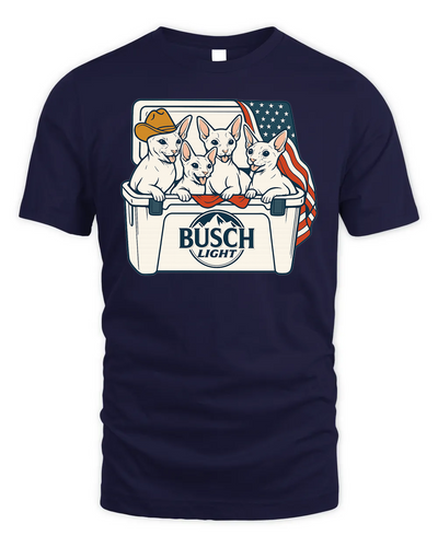 Cornish Rex Cat Patriotic 4Th Of July Funny Beer Cat Cooler