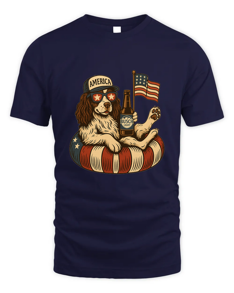 English Springer Spaniel Shirt Funny 4Th Of July Floatie Design For Summer Beer Shirt, America Pool Party Shirt, Usa Flag Dog