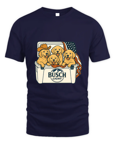 Golden Retriever Patriotic 4Th Of July Funny Beer Dog Cooler, Independence Cooler Puppies, Summer 4Th Of Jult Cooler Beer, Dogs In Cooler Shirt