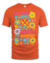 Protect Democracy Floral Tee, No Kings In America Protest