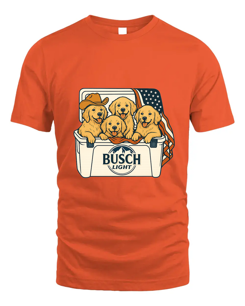 Golden Retriever Patriotic 4Th Of July Funny Beer Dog Cooler, Independence Cooler Puppies, Summer 4Th Of Jult Cooler Beer, Dogs In Cooler Shirt