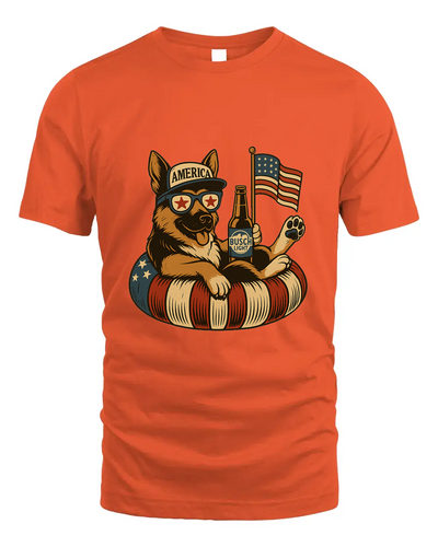 German Shepherd Dog Patriotic Dog Shirt Funny 4Th Of July Floatie Design For Summer Beer Shirt, America Pool Party Shirt, Usa Flag Dog