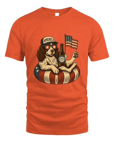 English Springer Spaniel Shirt Funny 4Th Of July Floatie Design For Summer Beer Shirt, America Pool Party Shirt, Usa Flag Dog