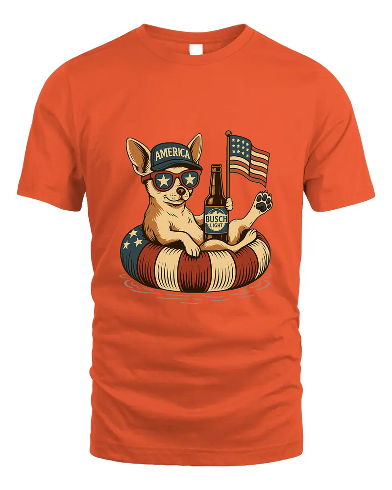 Chihuahua  Patriotic Dog Shirt Funny 4Th Of July Floatie Design For Summer Beer Shirt, America Pool Party Shirt, Usa Flag Dog