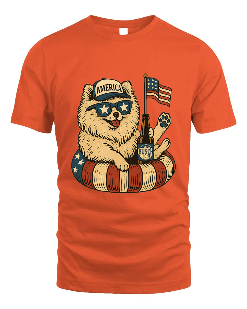 Pomeranian Patriotic Dog Shirt Funny 4Th Of July Floatie Design For Summer Beer Shirt, America Pool Party Shirt, Usa Flag Dog