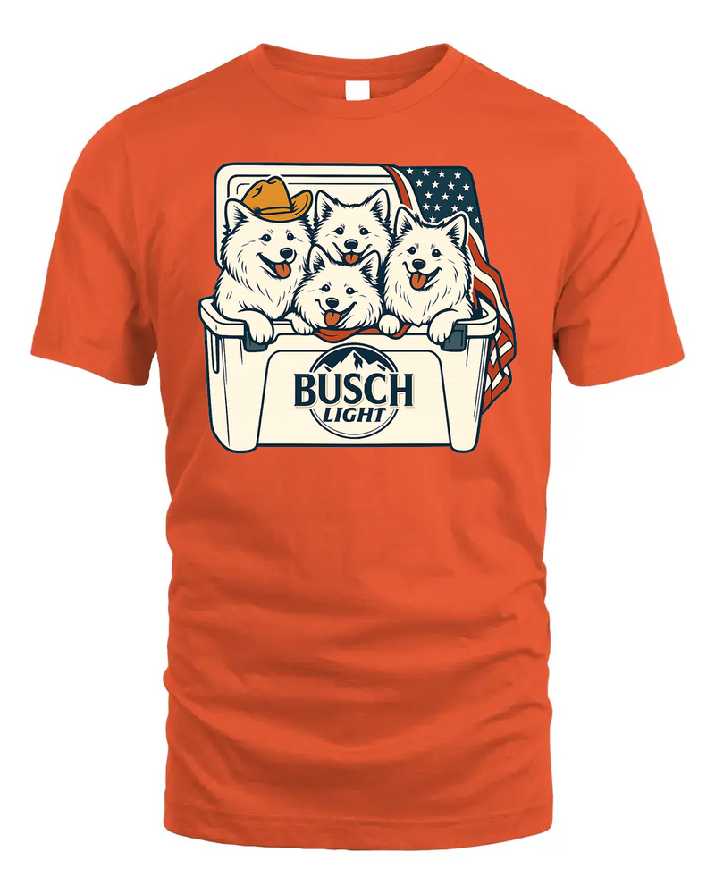 American Eskimo Dog Patriotic 4Th Of July Funny Beer Dog Cooler