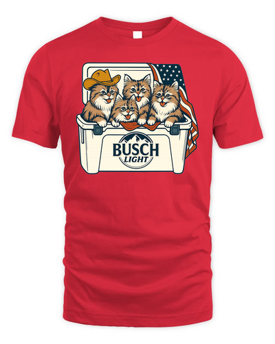 Siberian Cat Patriotic 4Th Of July Funny Beer Cat Cooler