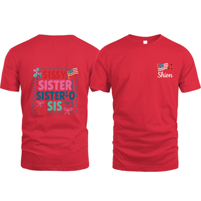 4Th Of July Sissy Shirt, Fourth Of July Kids Shirt, Summer Girl Shirt, 4Th Of July Shirt, Kids 4Th Of July Shirt, Little Sister Shirt, Usa Flag Shirt