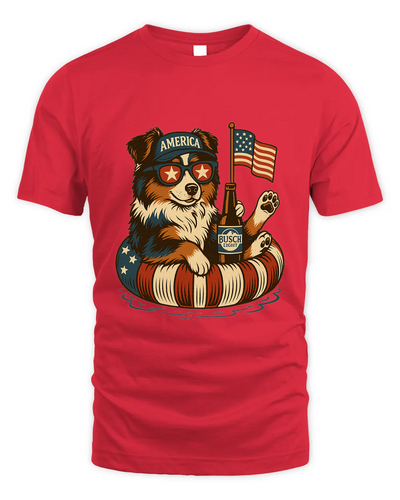Miniature American Shepherd Patriotic Dog Shirt Funny 4Th Of July Floatie Design For Summer Beer Shirt, America Pool Party Shirt, Usa Flag Dog
