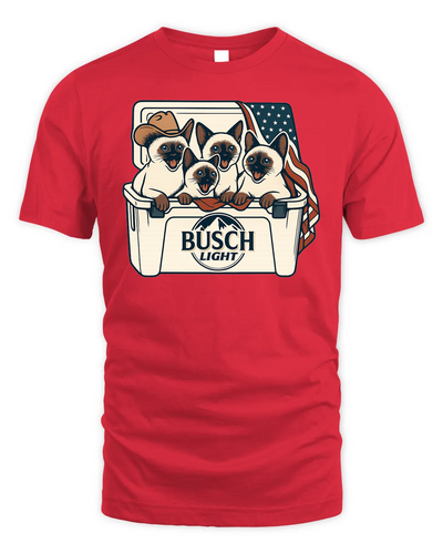 Siamese Patriotic 4Th Of July Funny Beer Cat Cooler