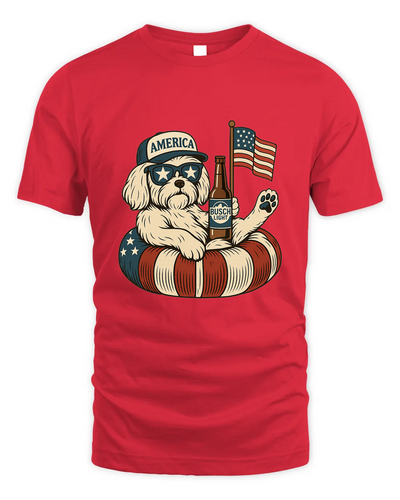 Shih Tzu Patriotic Dog Shirt Funny 4Th Of July Floatie Design For Summer Beer Shirt, America Pool Party Shirt, Usa Flag Dog