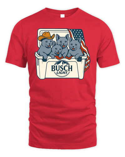 Russian Blue Patriotic 4Th Of July Funny Beer Cat Cooler