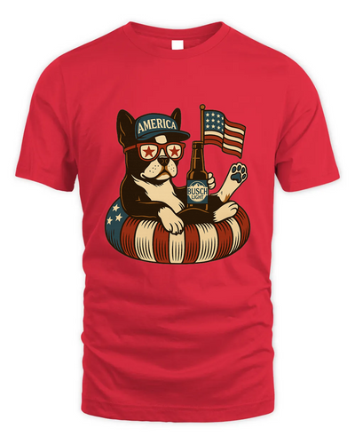 Boston Terrier Patriotic Dog Shirt Funny 4Th Of July Floatie Design For Summer Beer Shirt, America Pool Party Shirt, Usa Flag Dog