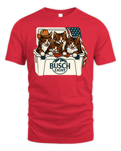 Norwegian Forest Cat Patriotic 4Th Of July Funny Beer Cat Cooler