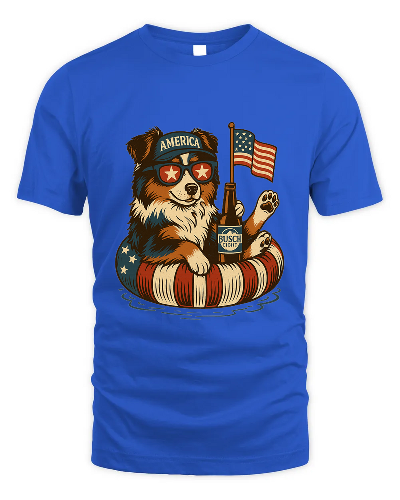 Miniature American Shepherd Patriotic Dog Shirt Funny 4Th Of July Floatie Design For Summer Beer Shirt, America Pool Party Shirt, Usa Flag Dog