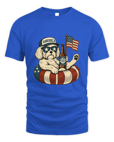 Shih Tzu Patriotic Dog Shirt Funny 4Th Of July Floatie Design For Summer Beer Shirt, America Pool Party Shirt, Usa Flag Dog