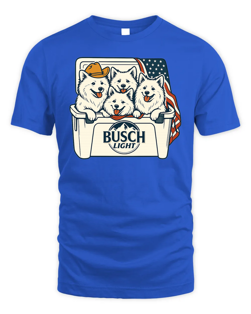 American Eskimo Dog Patriotic 4Th Of July Funny Beer Dog Cooler