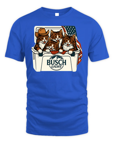 Norwegian Forest Cat Patriotic 4Th Of July Funny Beer Cat Cooler