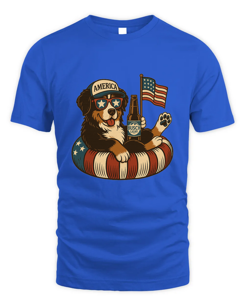 Bernese Mountain Dog Patriotic Dog Shirt Funny 4Th Of July Floatie Design For Summer Beer Shirt, America Pool Party Shirt, Usa Flag Dog