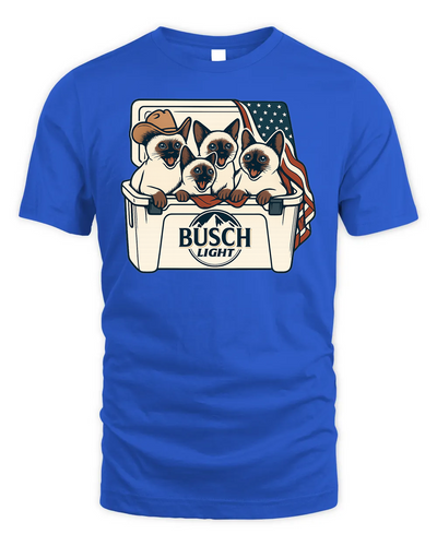 Siamese Patriotic 4Th Of July Funny Beer Cat Cooler