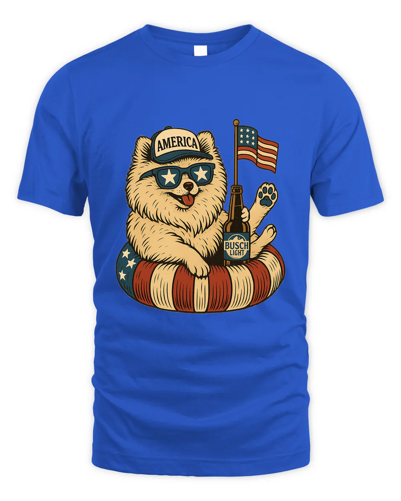 Pomeranian Patriotic Dog Shirt Funny 4Th Of July Floatie Design For Summer Beer Shirt, America Pool Party Shirt, Usa Flag Dog