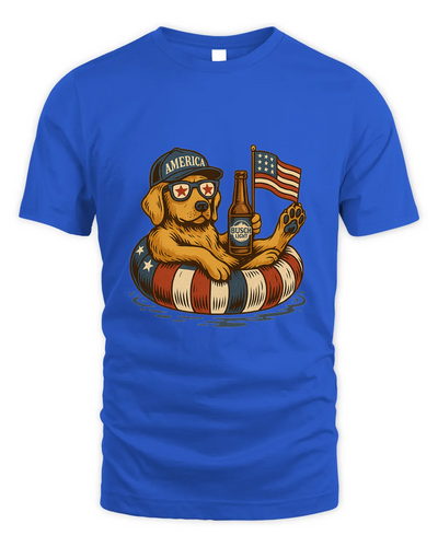 French Labrador Retriever Dog Shirt Funny 4Th Of July Floatie Design For Summer Beer Shirt, America Pool Party Shirt, Usa Flag Dog