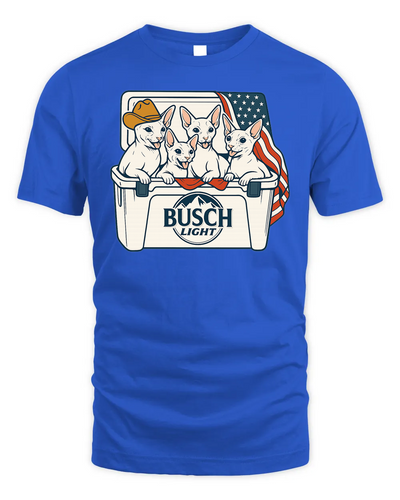 Cornish Rex Cat Patriotic 4Th Of July Funny Beer Cat Cooler