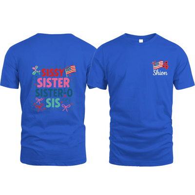4Th Of July Sissy Shirt, Fourth Of July Kids Shirt, Summer Girl Shirt, 4Th Of July Shirt, Kids 4Th Of July Shirt, Little Sister Shirt, Usa Flag Shirt