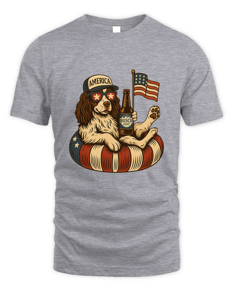 English Springer Spaniel Shirt Funny 4Th Of July Floatie Design For Summer Beer Shirt, America Pool Party Shirt, Usa Flag Dog