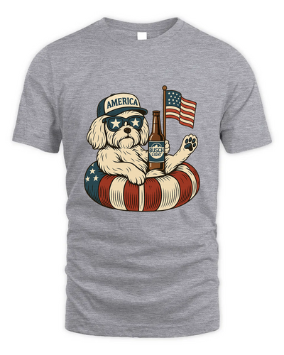 Shih Tzu Patriotic Dog Shirt Funny 4Th Of July Floatie Design For Summer Beer Shirt, America Pool Party Shirt, Usa Flag Dog