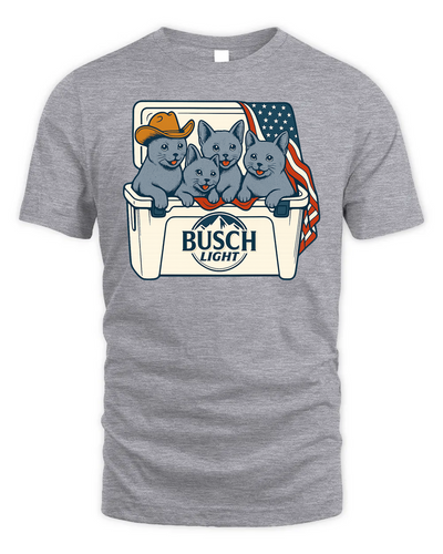 Russian Blue Patriotic 4Th Of July Funny Beer Cat Cooler
