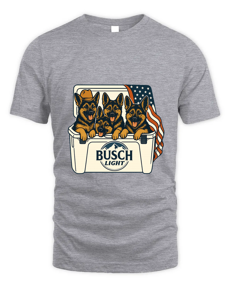 German Shepherd Patriotic 4Th Of July Funny Beer Dog Cooler, Independence Cooler Puppies, Summer 4Th Of Jult Cooler Beer, Dogs In Cooler Shirt