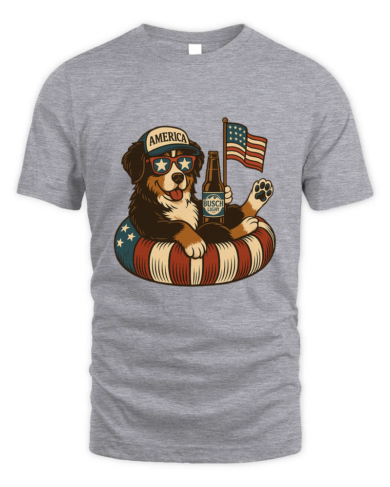 Bernese Mountain Dog Patriotic Dog Shirt Funny 4Th Of July Floatie Design For Summer Beer Shirt, America Pool Party Shirt, Usa Flag Dog
