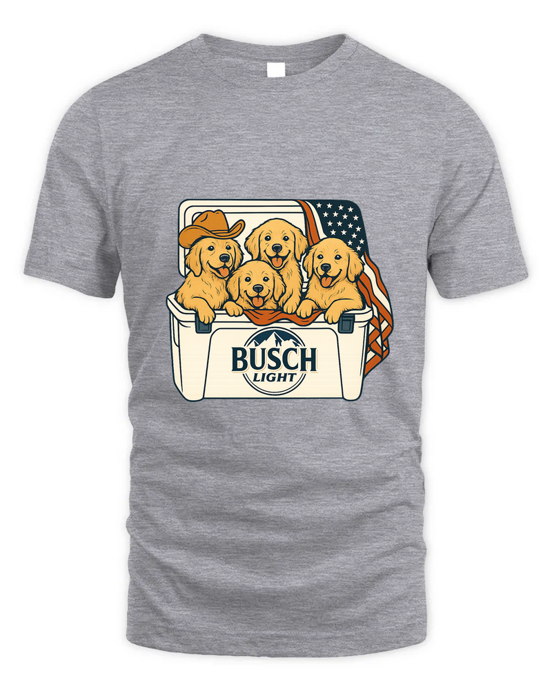 Golden Retriever Patriotic 4Th Of July Funny Beer Dog Cooler, Independence Cooler Puppies, Summer 4Th Of Jult Cooler Beer, Dogs In Cooler Shirt