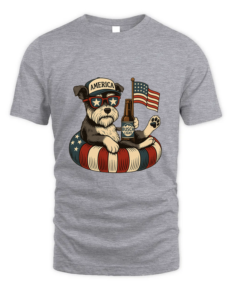 Miniature Schnauzer Patriotic Dog Shirt Funny 4Th Of July Floatie Design For Summer Beer Shirt, America Pool Party Shirt, Usa Flag Dog
