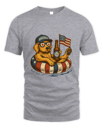 French Labrador Retriever Dog Shirt Funny 4Th Of July Floatie Design For Summer Beer Shirt, America Pool Party Shirt, Usa Flag Dog