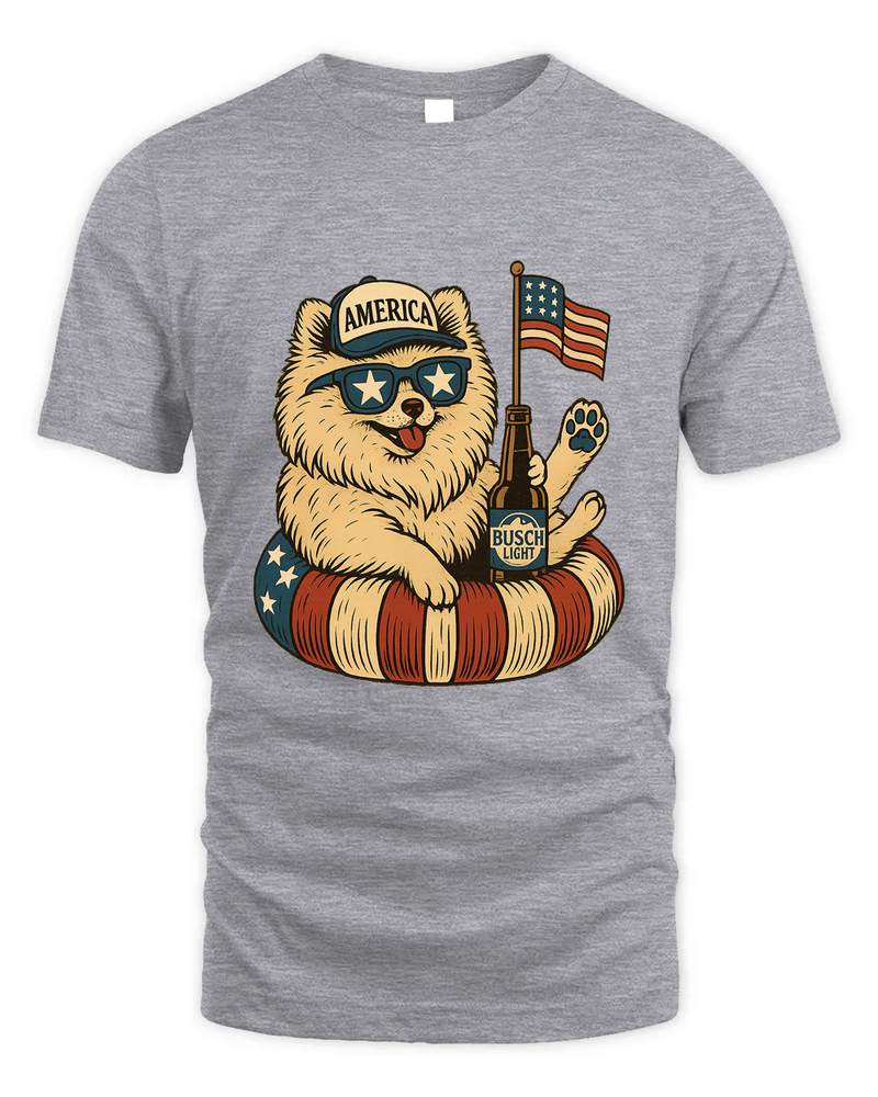 Pomeranian Patriotic Dog Shirt Funny 4Th Of July Floatie Design For Summer Beer Shirt, America Pool Party Shirt, Usa Flag Dog