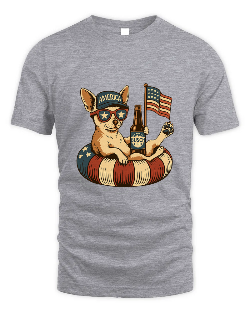 Chihuahua  Patriotic Dog Shirt Funny 4Th Of July Floatie Design For Summer Beer Shirt, America Pool Party Shirt, Usa Flag Dog