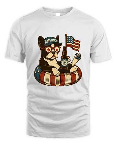Boston Terrier Patriotic Dog Shirt Funny 4Th Of July Floatie Design For Summer Beer Shirt, America Pool Party Shirt, Usa Flag Dog
